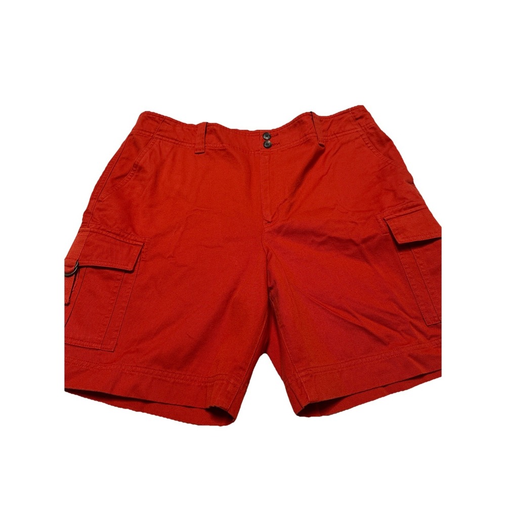 LAUREN RALPH LAUREN Red Cotton Cargo Utility Shorts Women Size 12